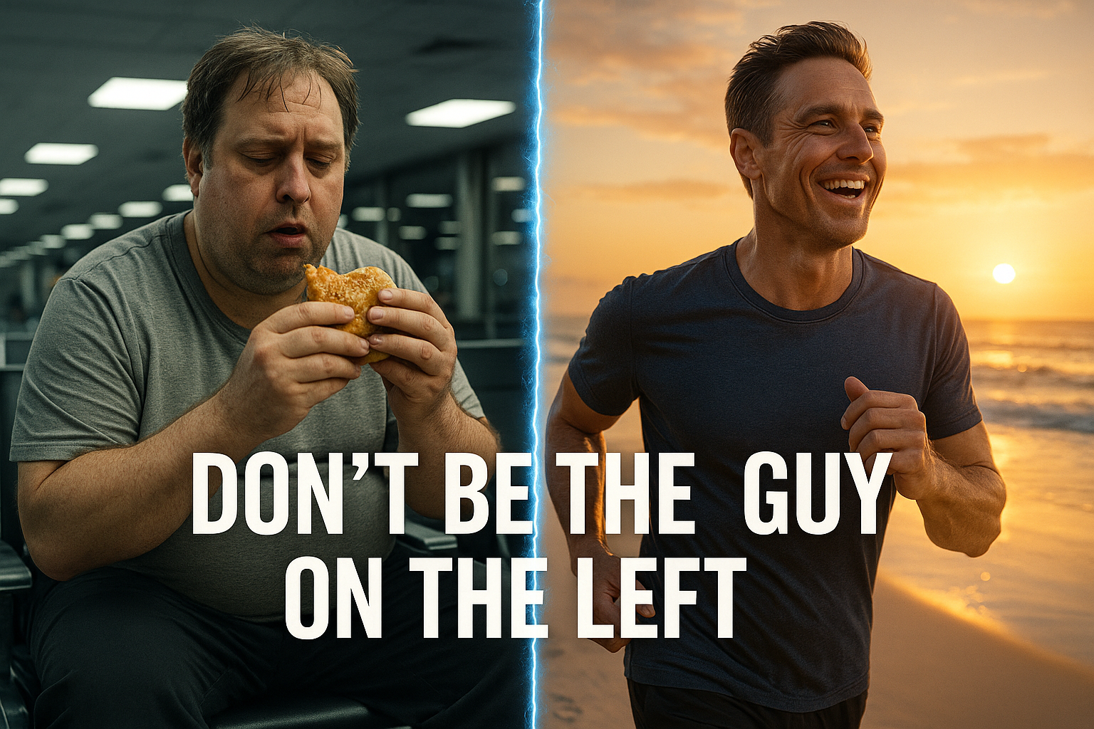 A fit, healthy man in his late 40s confidently packing a suitcase with workout gear and healthy snacks for his trip.
