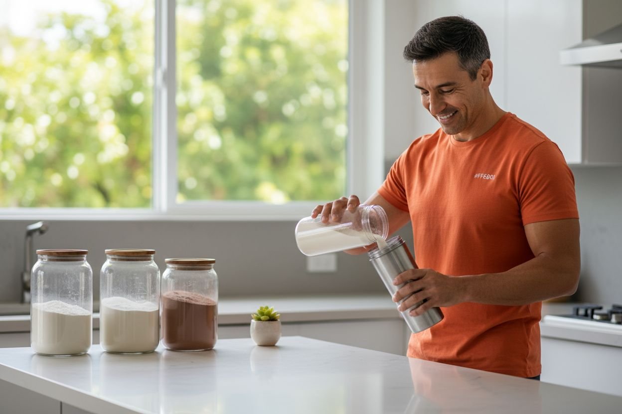 best protein powders for men over 40 hero header image